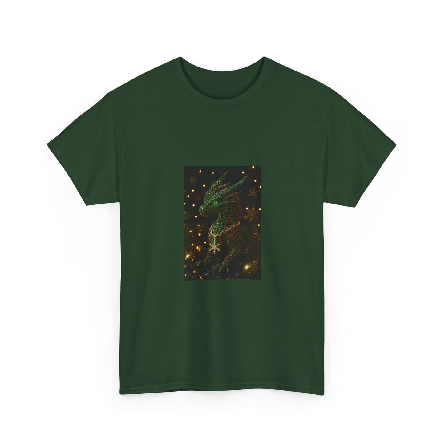 Christmas Dragon Constellation T-Shirt — Mystical Green Dragon & Starry Night Tee