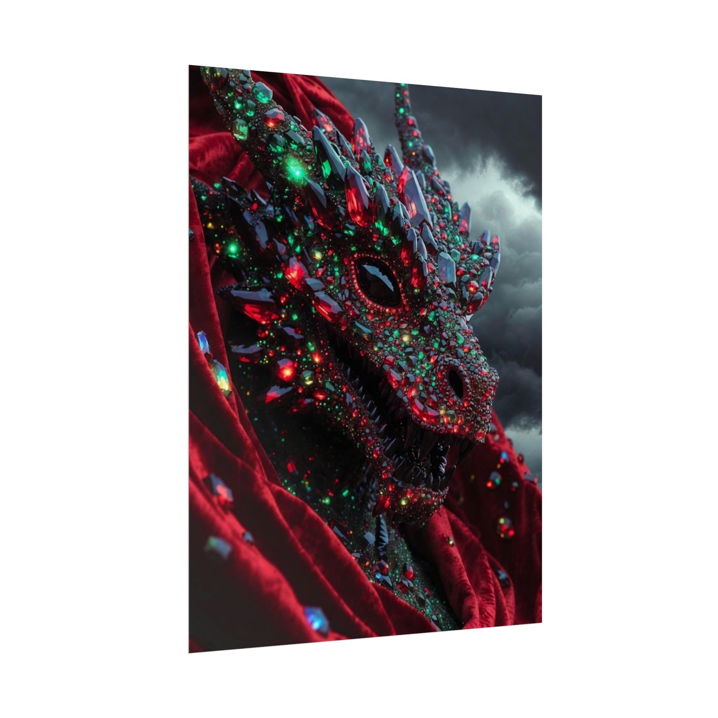 Rolled Poster — Jewel-Encrusted Dragon Art Print
