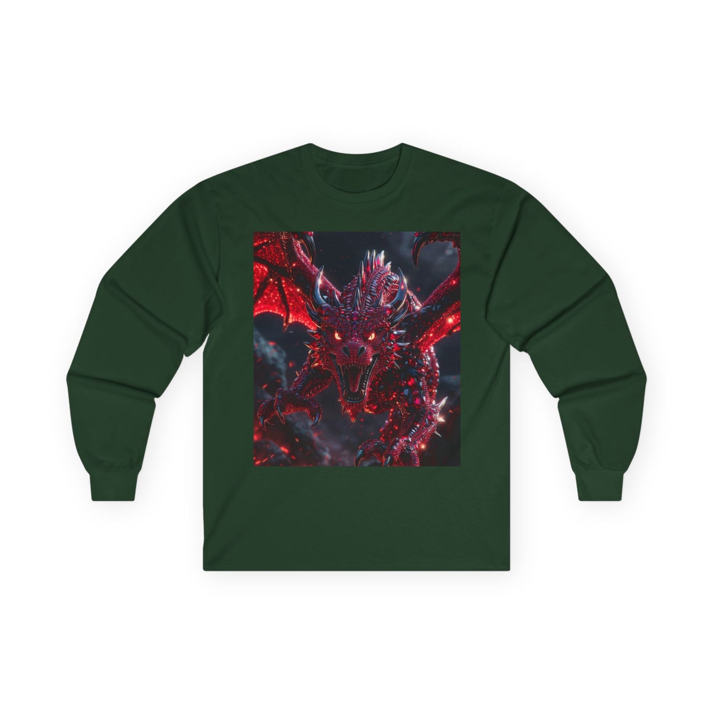 Red Dragon Fantasy Long Sleeve Tee