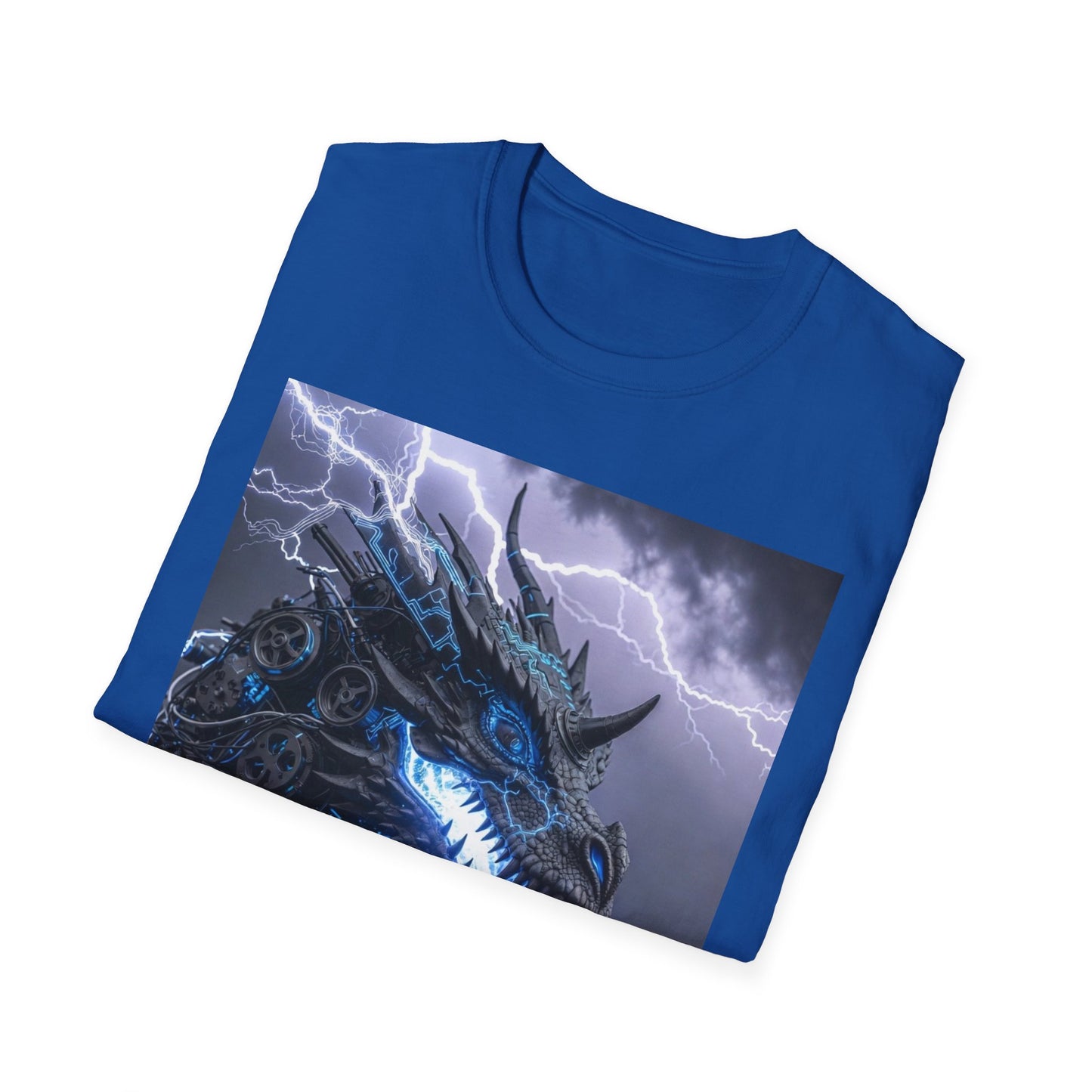 Dragon Storm T-Shirt — Electric Blue Fantasy Dragon Tee