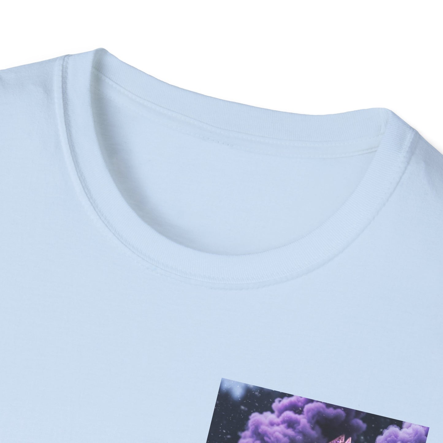 T-Shirt — Purple Nebula Tree Chest Pocket Graphic Tee