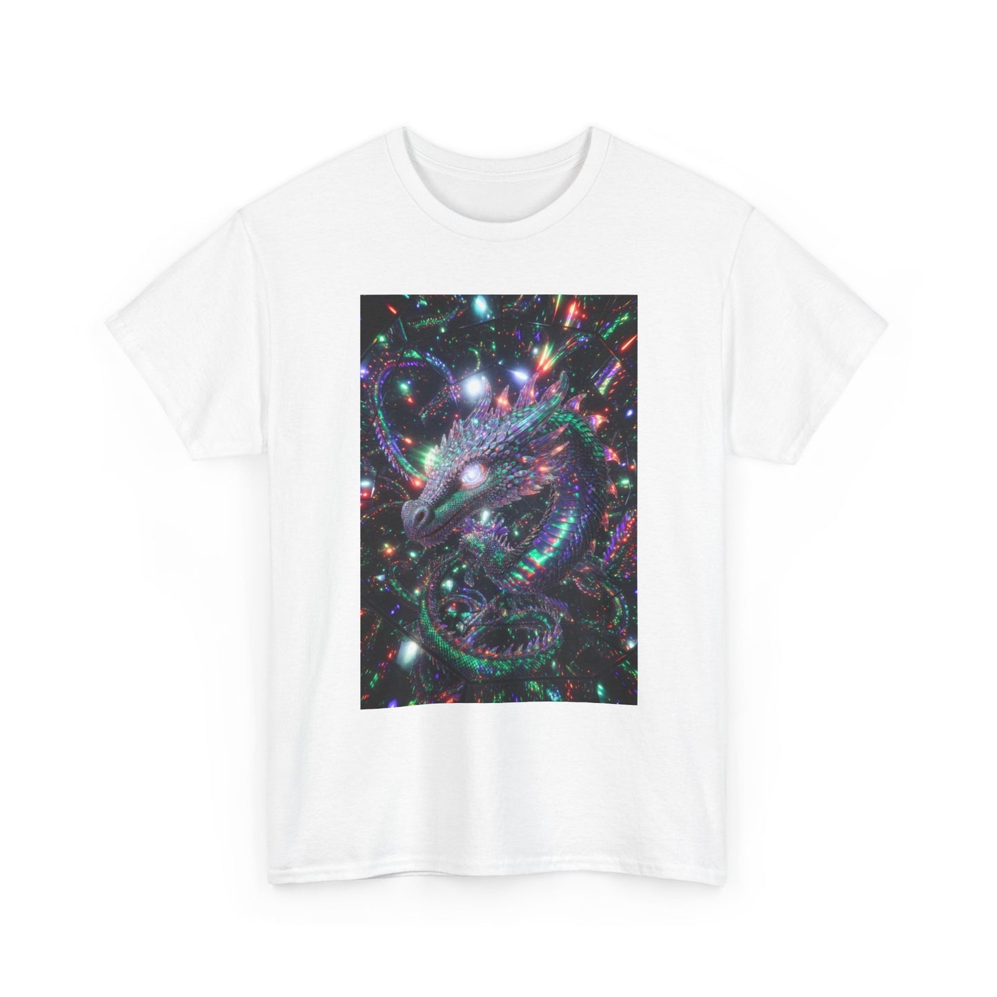 Cosmic Dragon T‑Shirt — Neon Galaxy Serpent Graphic Tee