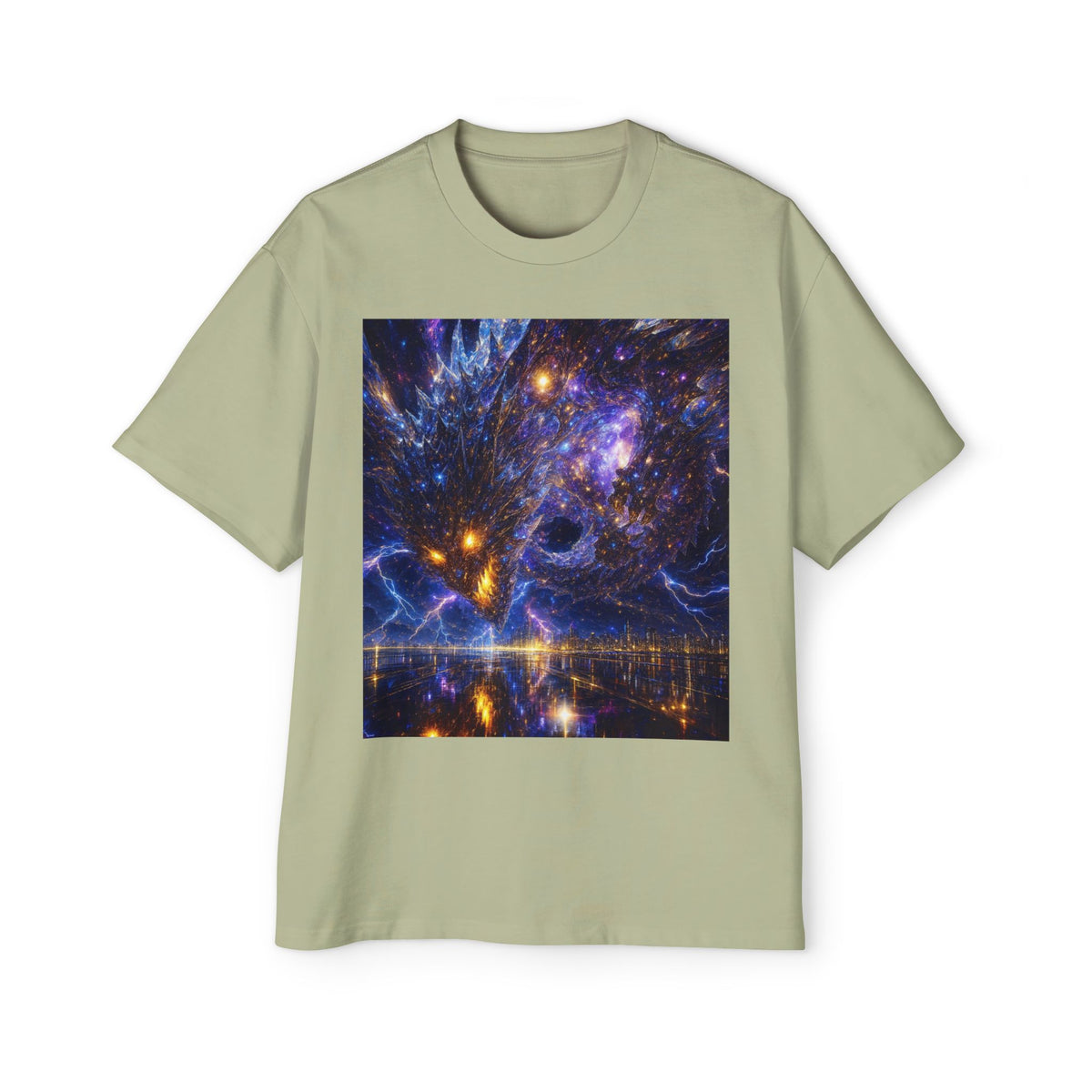 A Men's Oversized Cosmic Art Tee - Unique Space Graphic T-Shirt for Casual Wear, Sci-Fi Lovers, Gift for Birthdays, Festivals, Art Enthusiasts