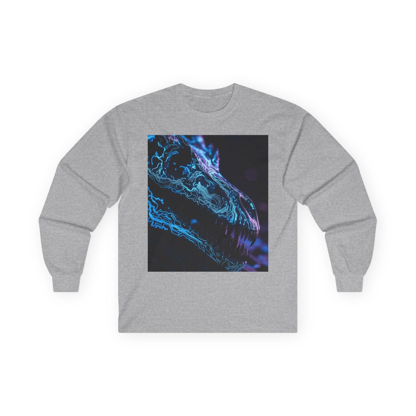 Dragon Neon Long Sleeve Tee — Cyberpunk Draconic Artwork