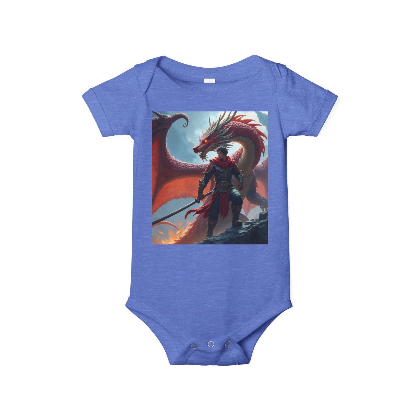 Fantasy Dragon Infant Jersey One Piece - Cute Baby Bodysuit for Game Lovers