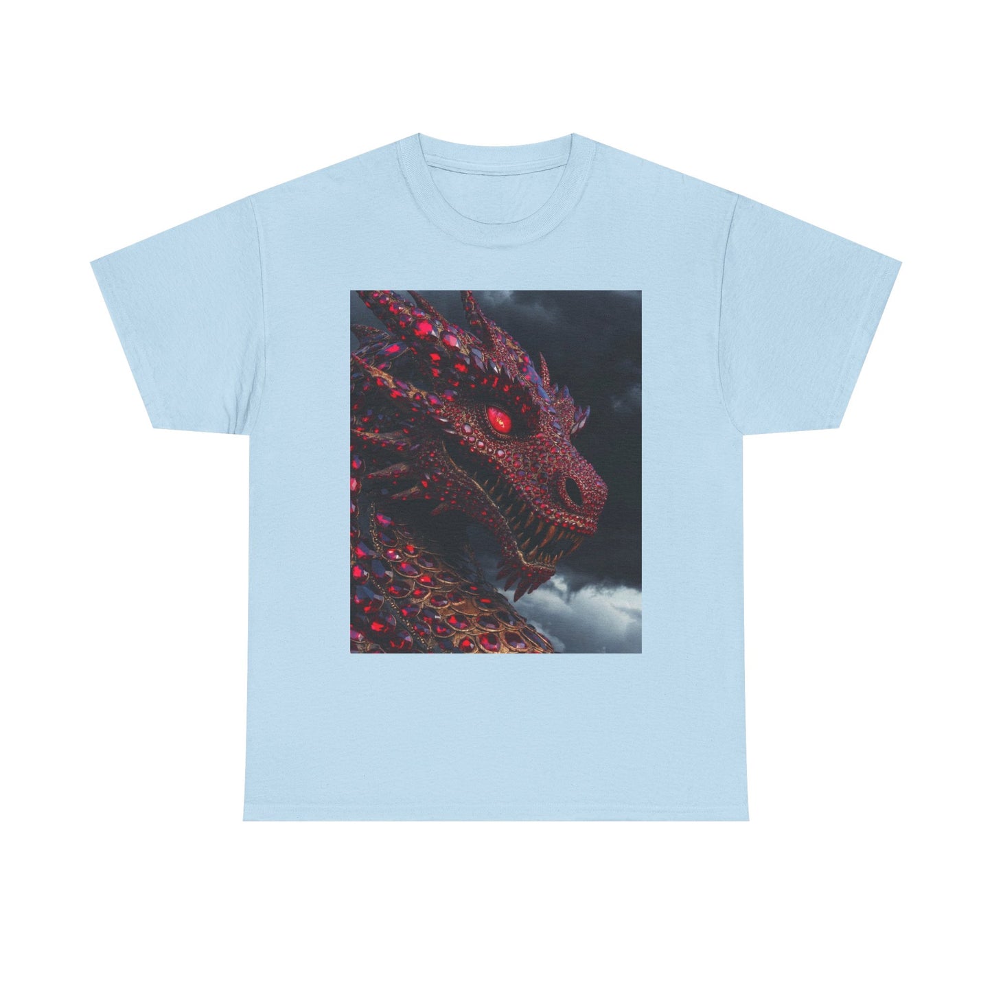 Dragon Portrait T-Shirt — Fiery Red Fantasy Dragon Graphic Tee