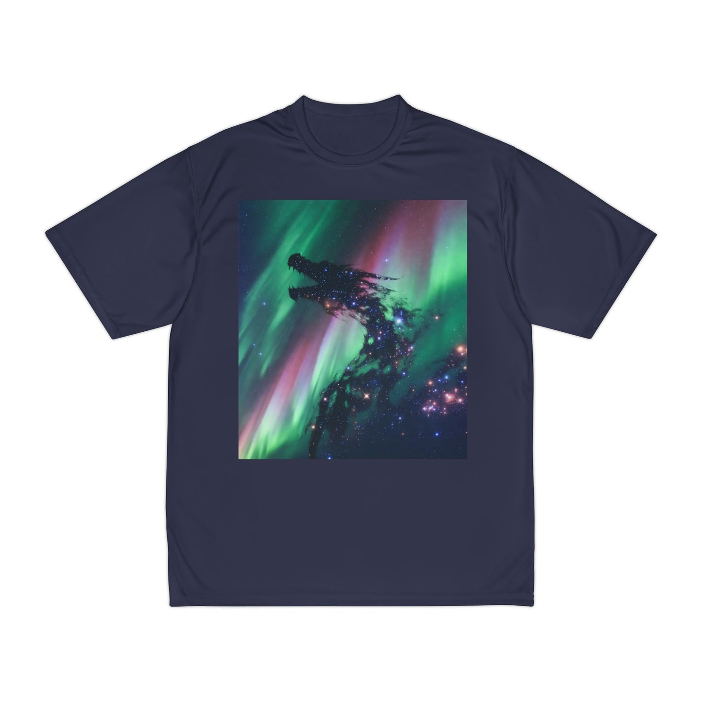 Aurora Dragon Performance T-Shirt — Northern Lights Dragon Graphic