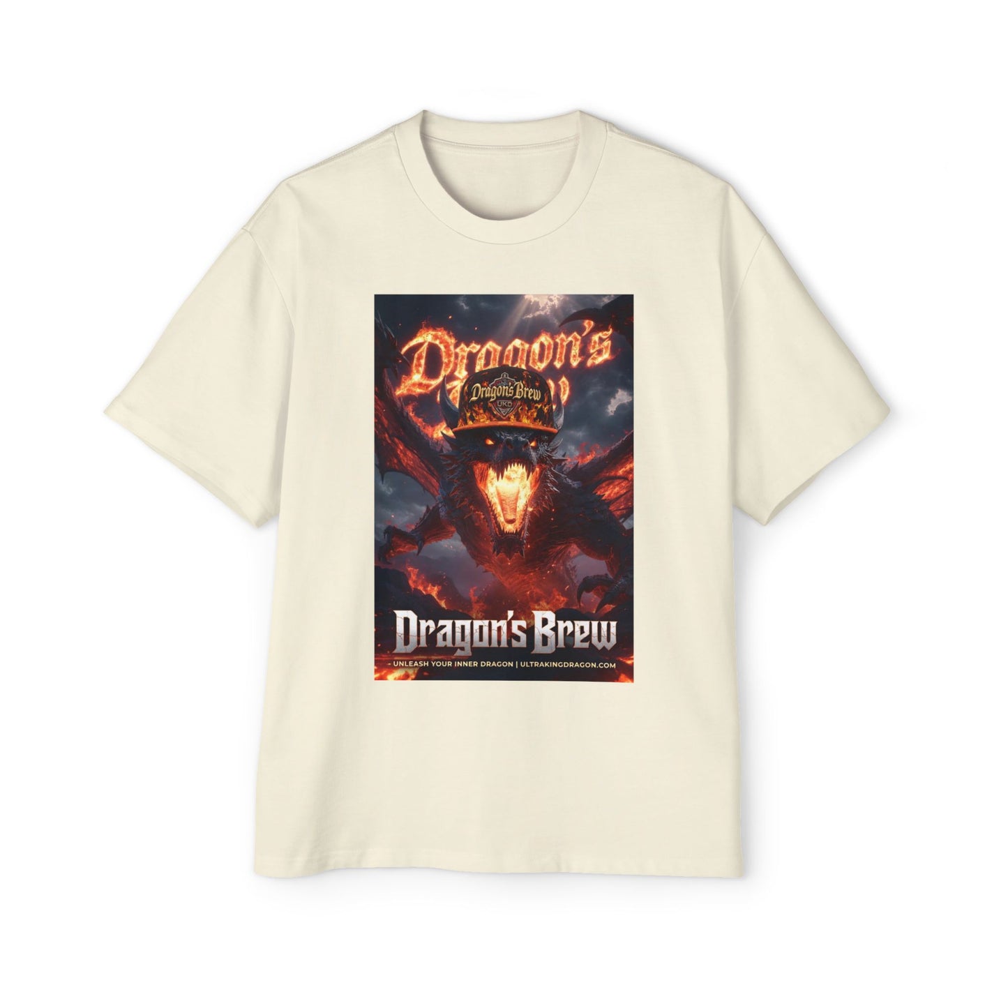 Dragon's Brew Graphic Tee — Fiery Dragon Beer Poster T-Shirt