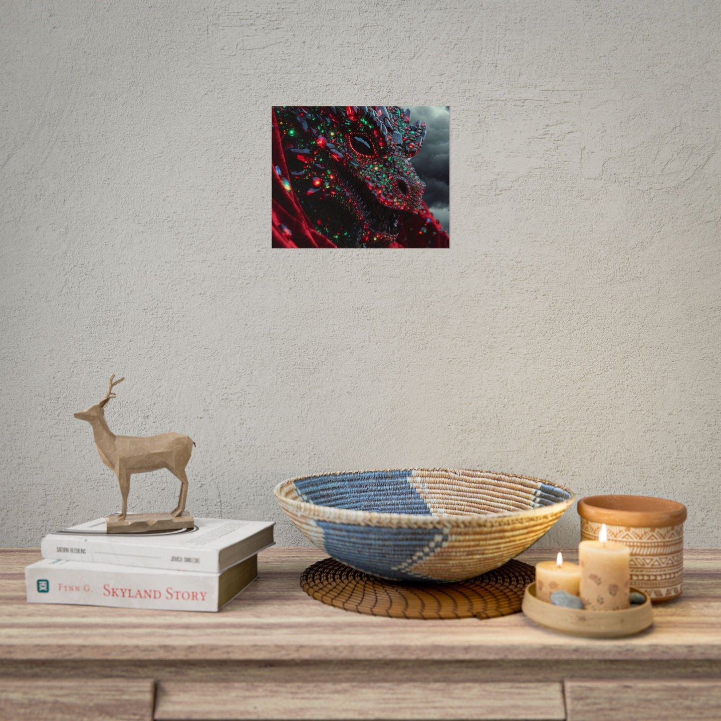 Rolled Poster — Jewel-Encrusted Dragon Art Print