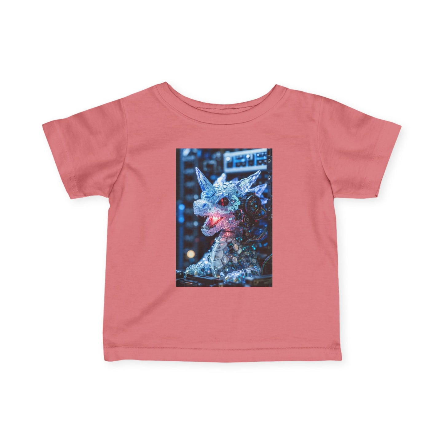 Infant Tee — Sparkly Festive Dragon Illustration