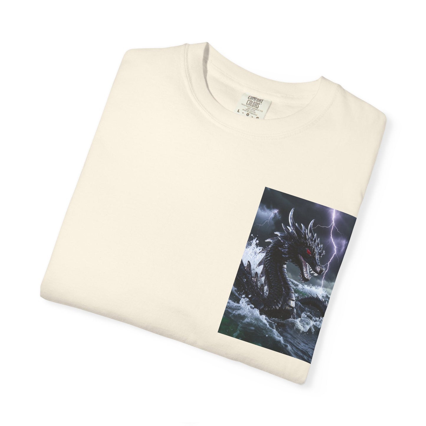 A Dragon Storm Graphic T-Shirt — Dark Fantasy Chest Print