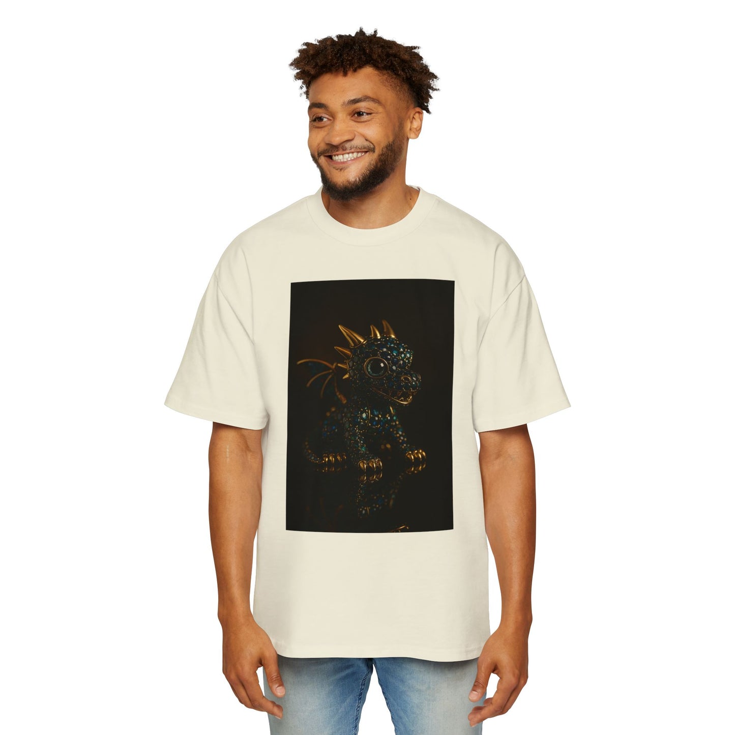A Dragon Design Oversized Tee, Casual Wear, Graphic Shirt, Gift for Fantasy Lovers, Unique T-Shirt, Perfect for Festivals and Everyday