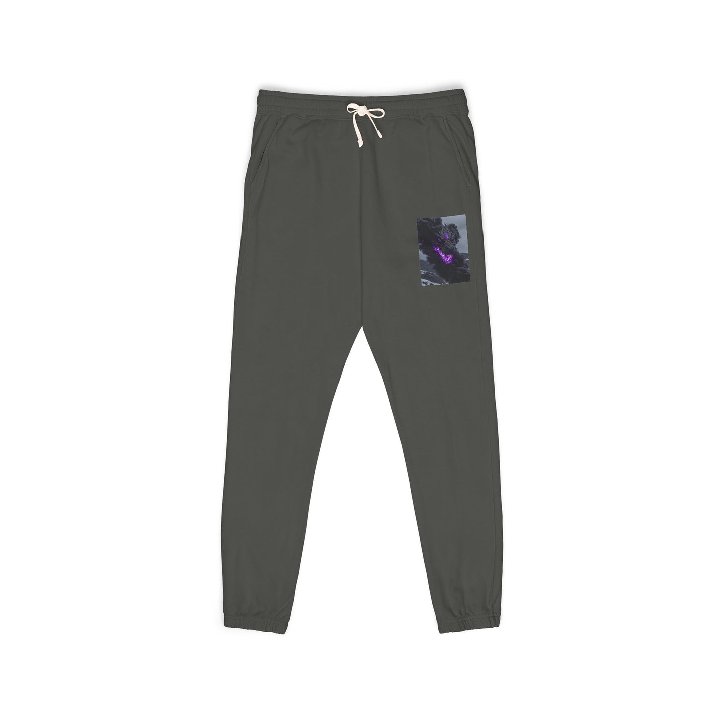 Ember Galaxy Sweatpants — Garment-Dyed Fleece Joggers with Pocket Art