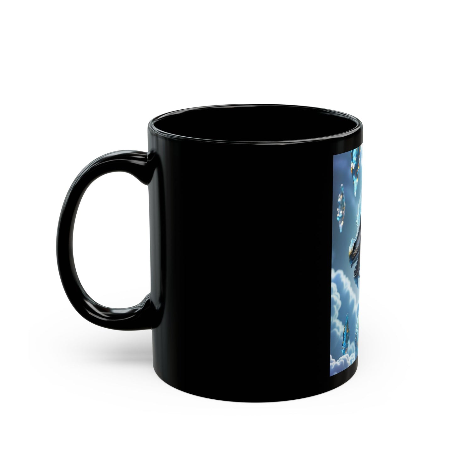 Mystical Dragon Black Mug