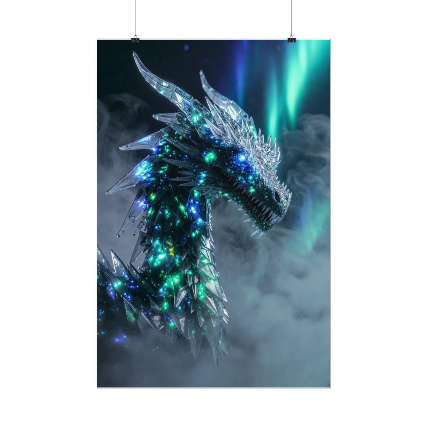 Crystal Dragon Poster – Fantasy Wall Art Rolled Print