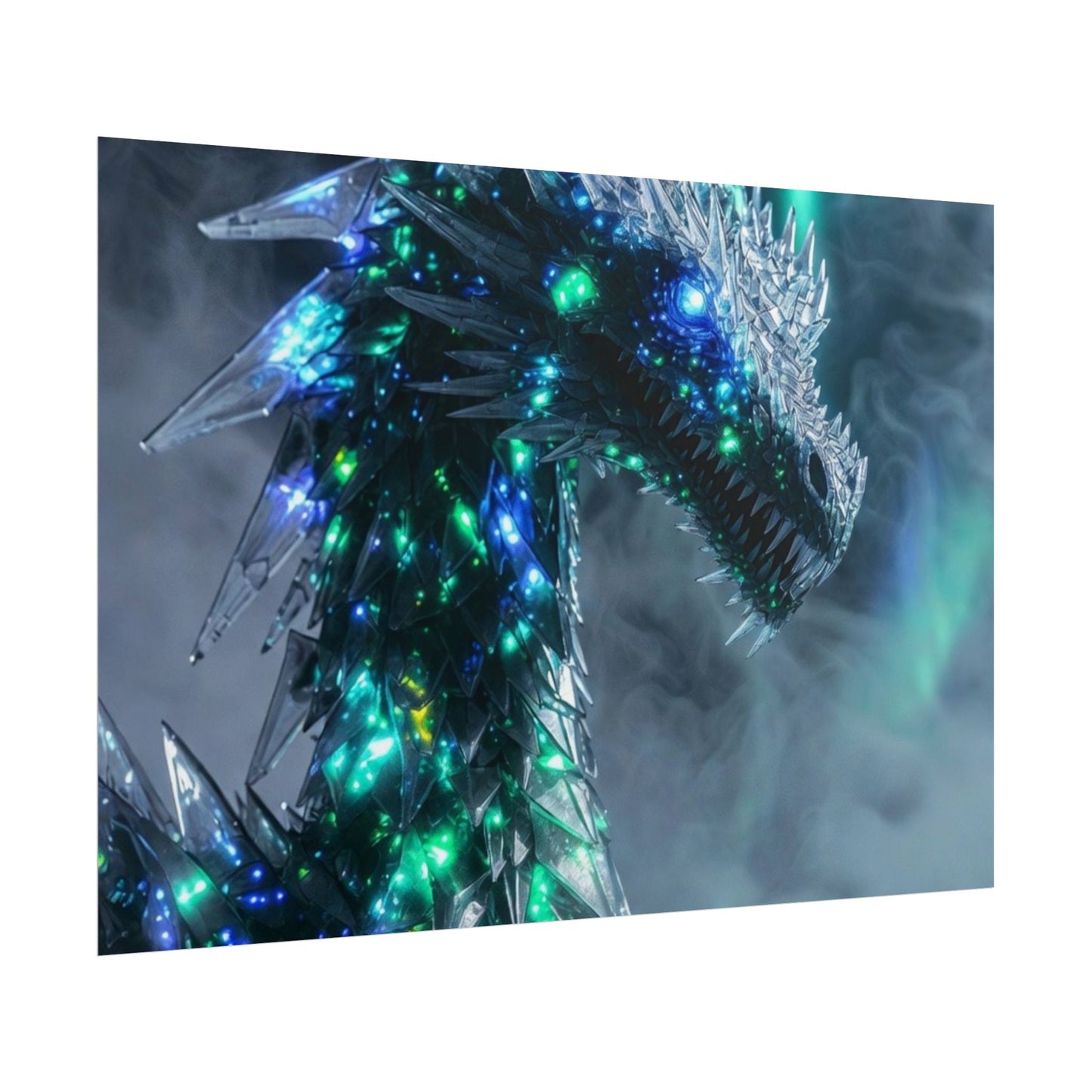 Crystal Dragon Poster – Fantasy Wall Art Rolled Print