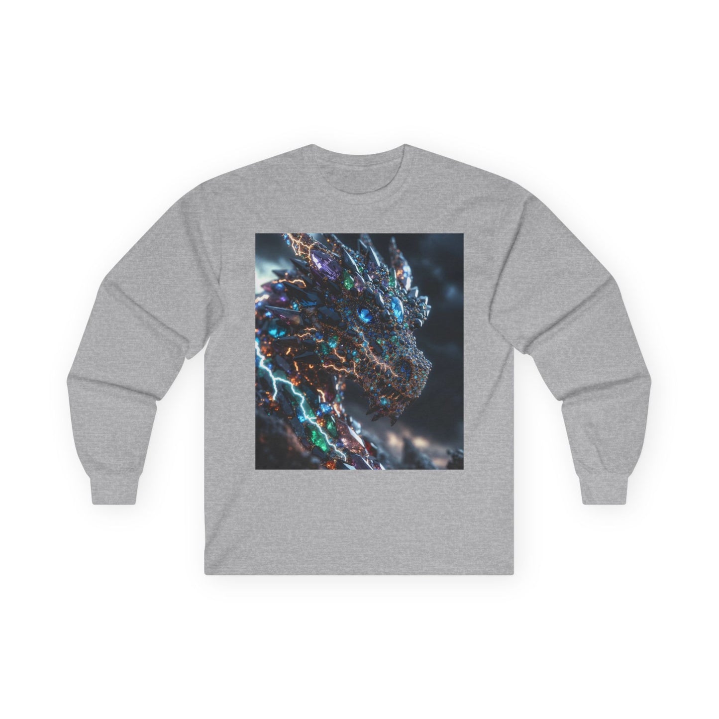 Dragon Cybercore Long Sleeve Tee - Neon Godzilla Art