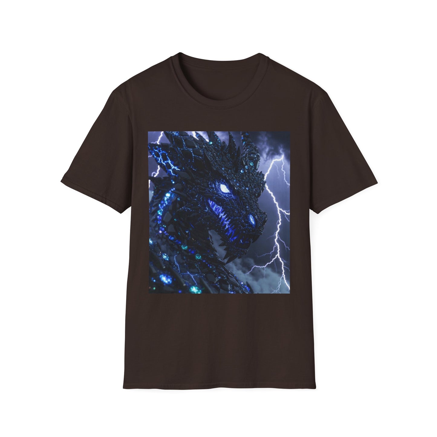 Lightning Godzilla T-Shirt – Neon Blue Monster Tee