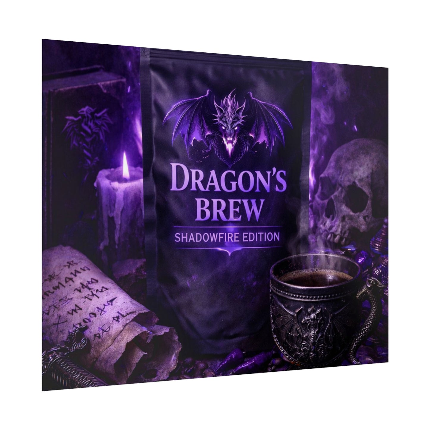 Rolled Poster — "Dragon’s Brew: Shadowfire Edition" Fantasy Poster