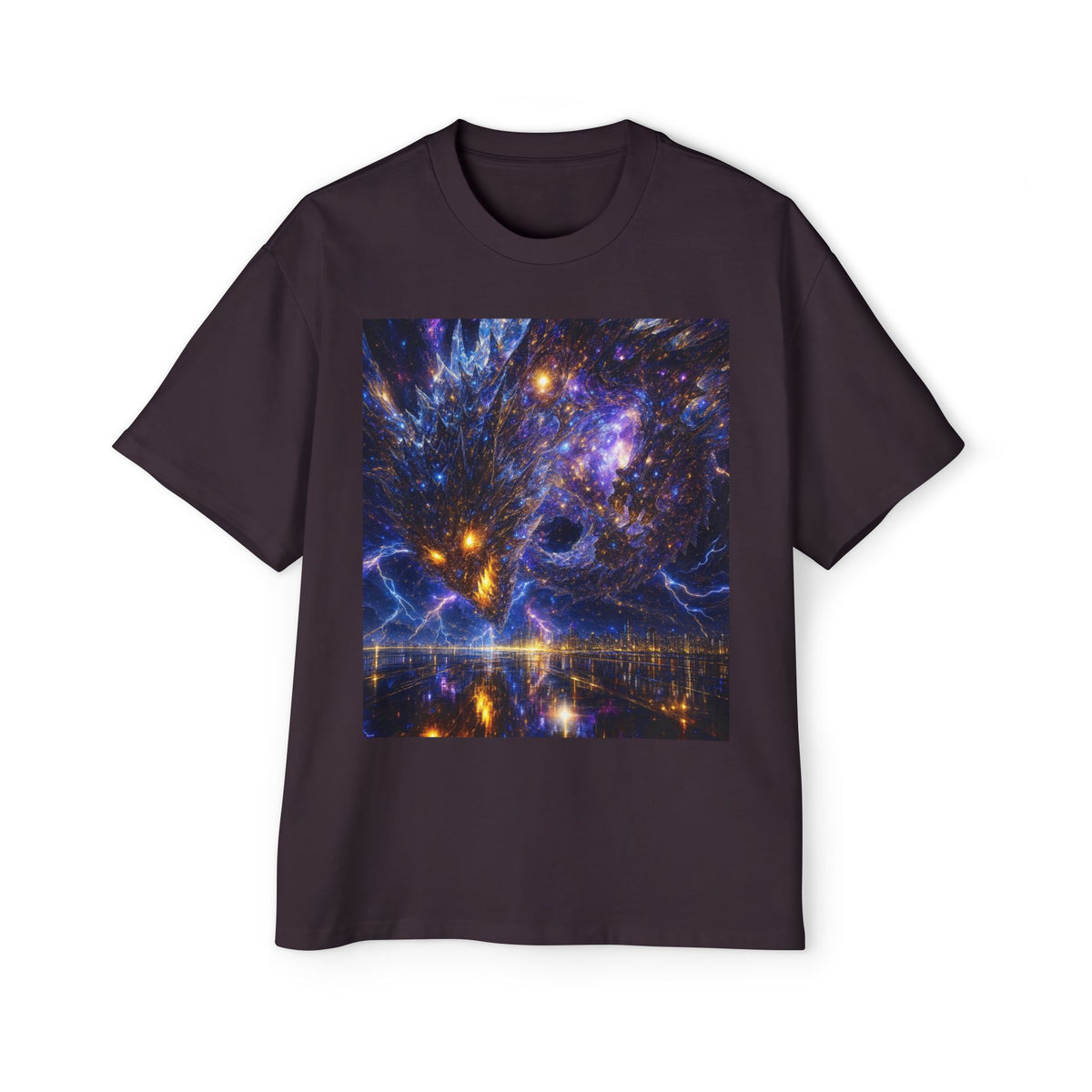 A Men's Oversized Cosmic Art Tee - Unique Space Graphic T-Shirt for Casual Wear, Sci-Fi Lovers, Gift for Birthdays, Festivals, Art Enthusiasts