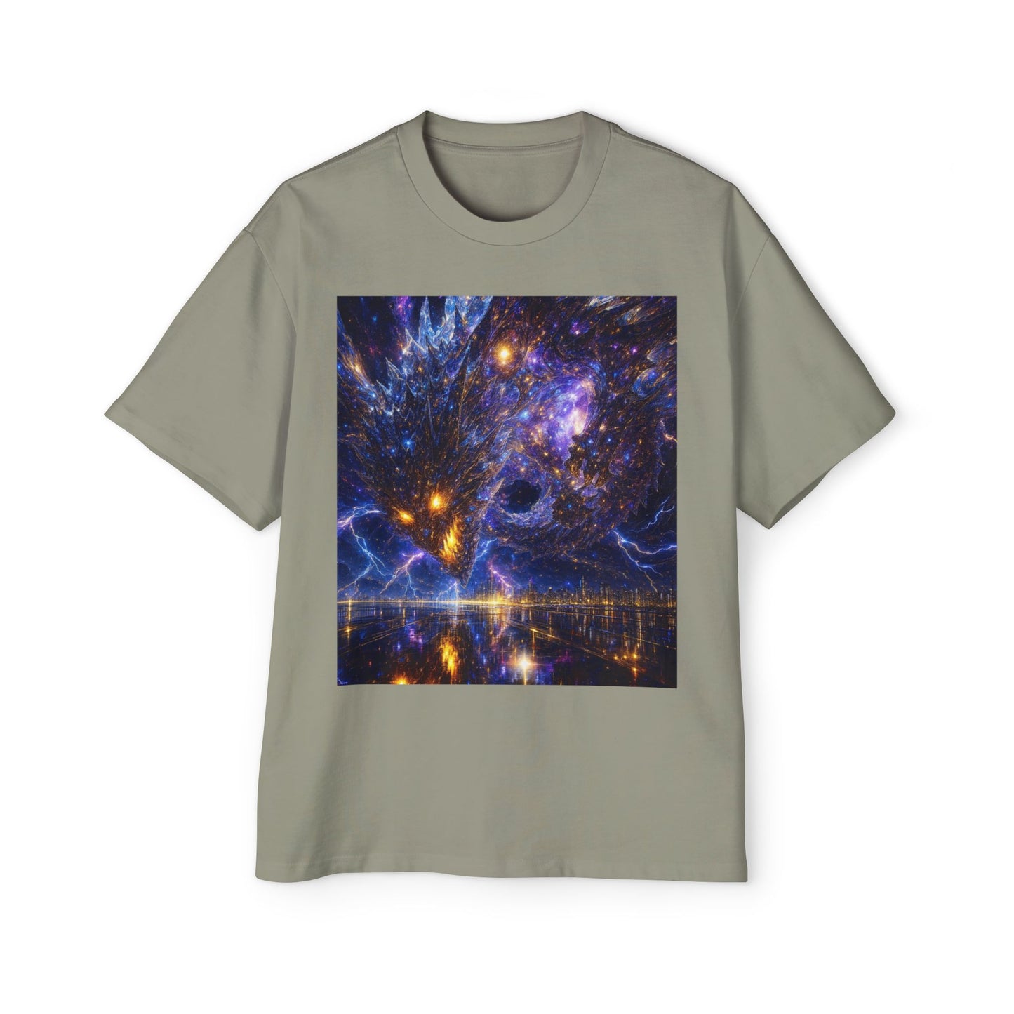 Men's Oversized Cosmic Art Tee - Unique Space Graphic T-Shirt for Casual Wear, Sci-Fi Lovers, Gift for Birthdays, Festivals, Art Enthusiasts