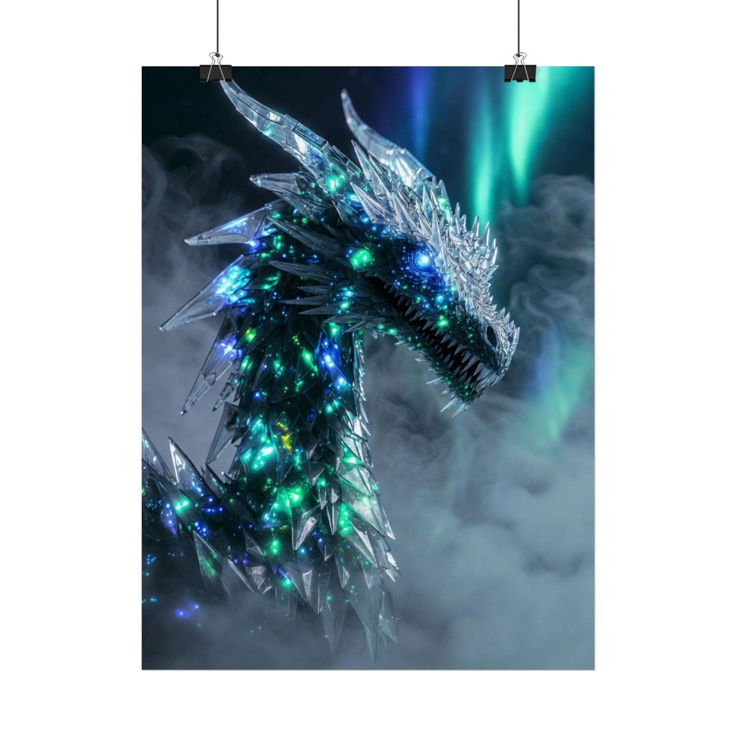 Crystal Dragon Poster – Fantasy Wall Art Rolled Print