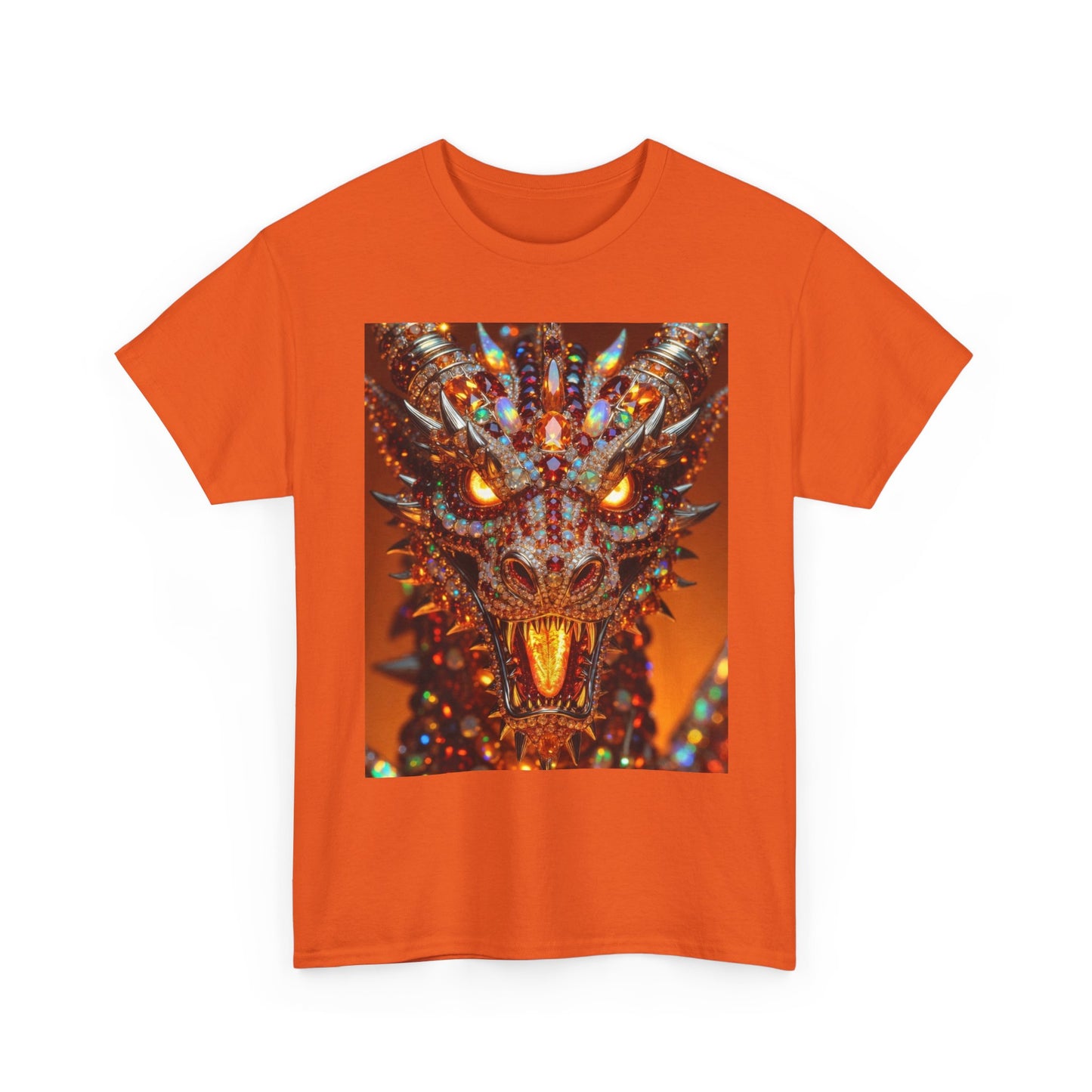 Dragon Face T-Shirt — Fiery Mythical Creature Graphic Tee