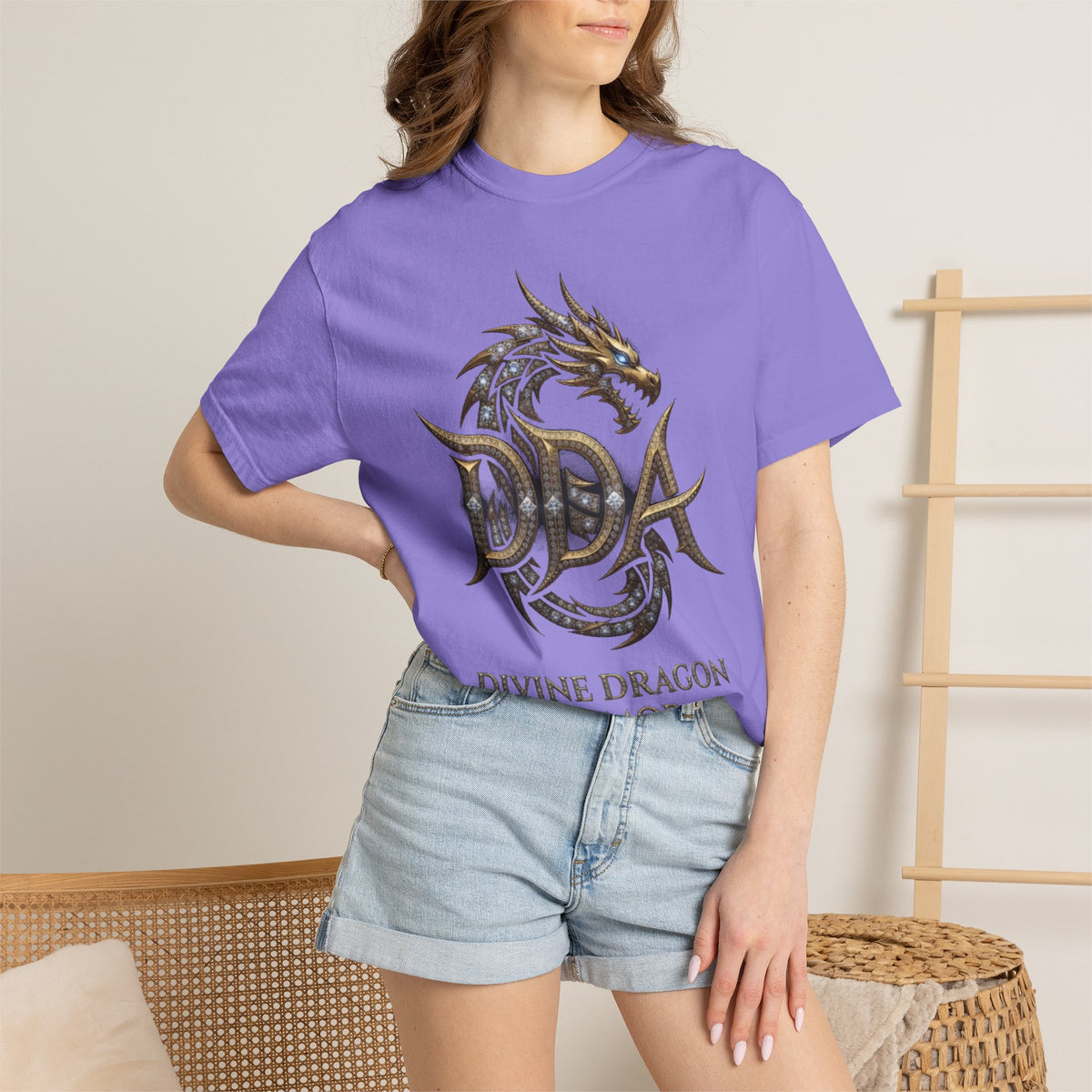 A DIVINE DRAGON ARMOR MEN OR WOMANS Garment-Dyed T-shirt