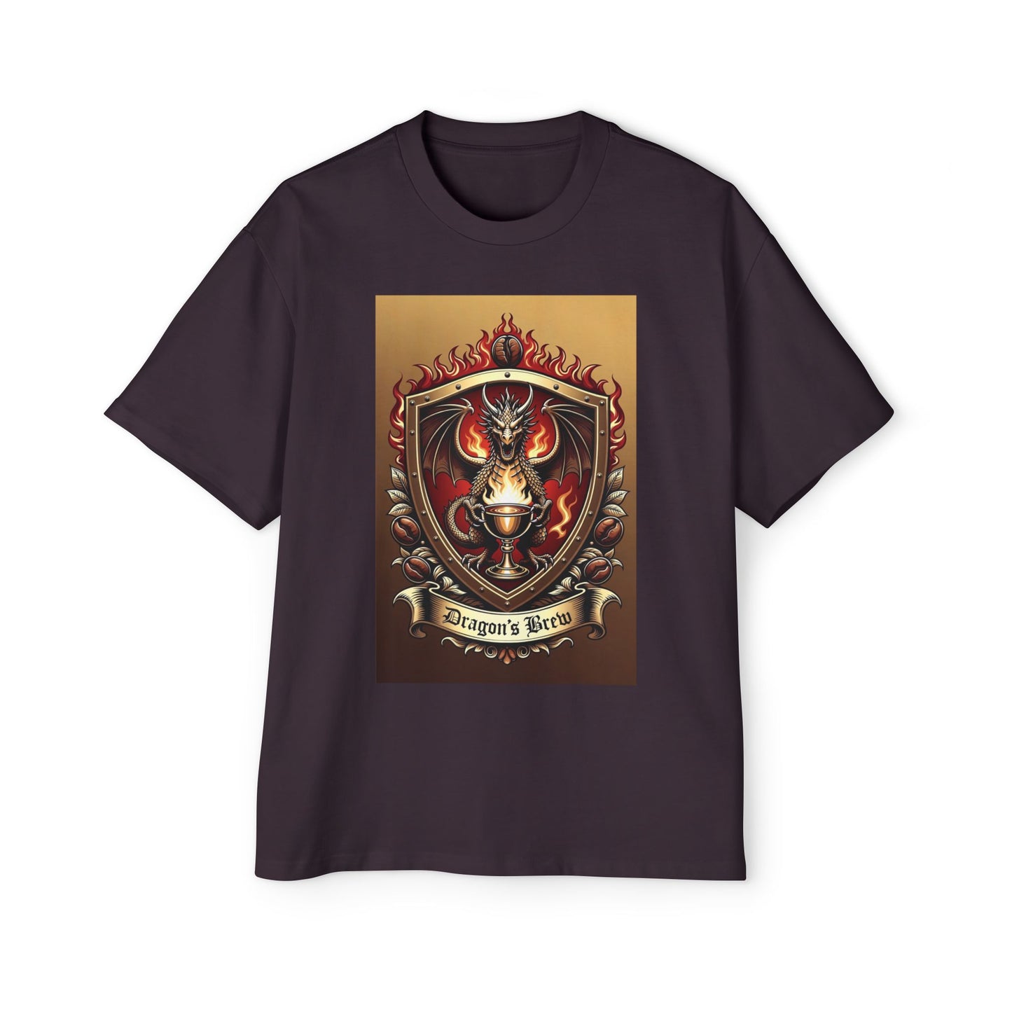 Dragons Brew Graphic Tee — “Dragon’s Brew” Medieval Fantasy Men’s T‑Shirt