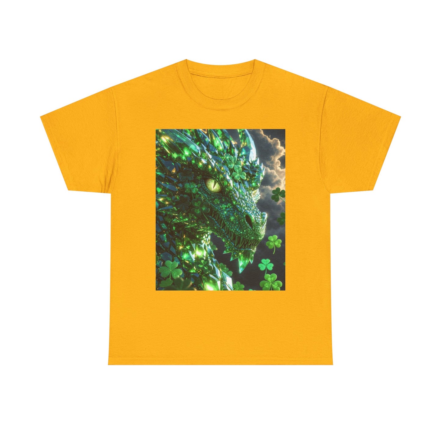 St. Patrick’s Day Green Dragon T-Shirt — Lucky Shamrock Fantasy Tee