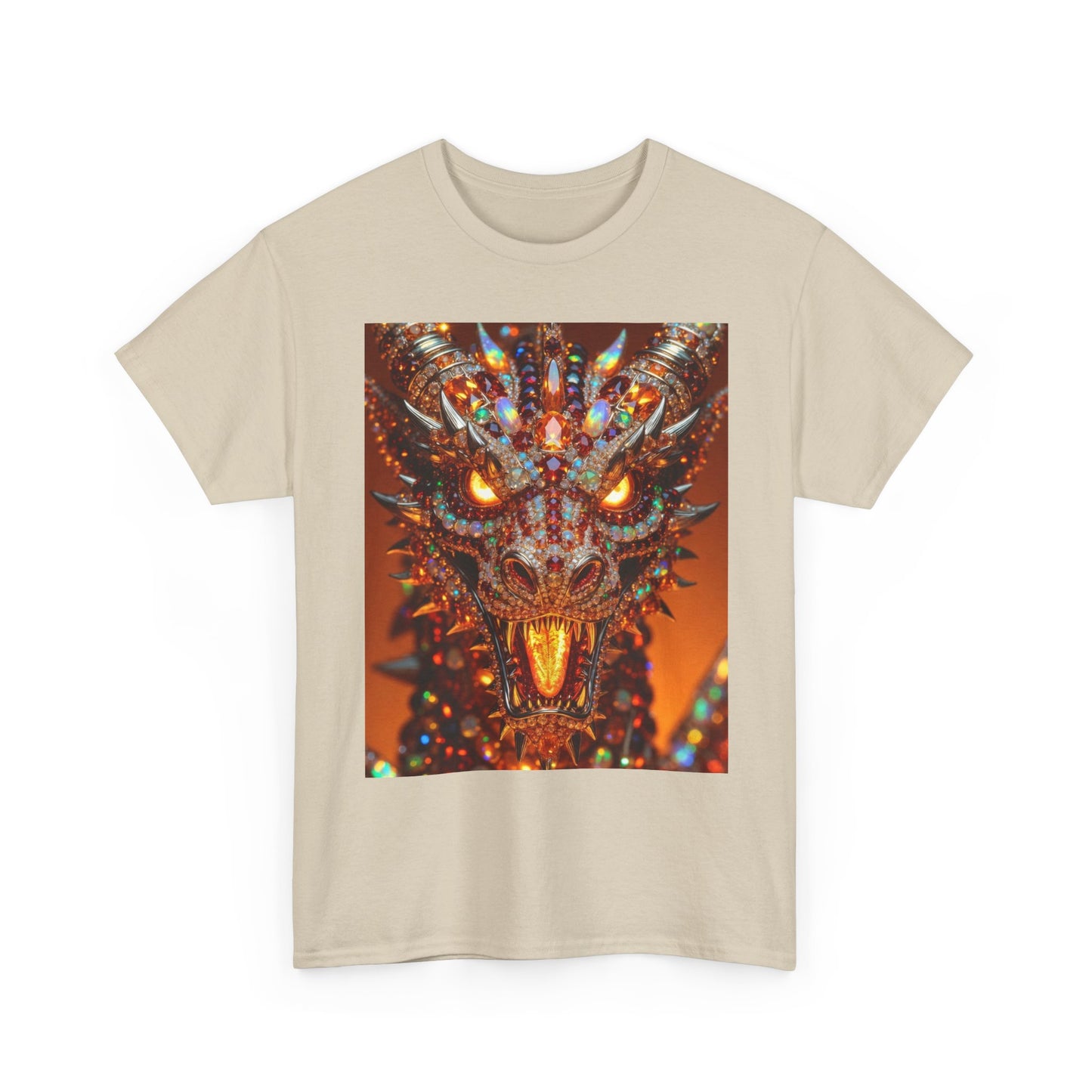 Dragon Face T-Shirt — Fiery Mythical Creature Graphic Tee