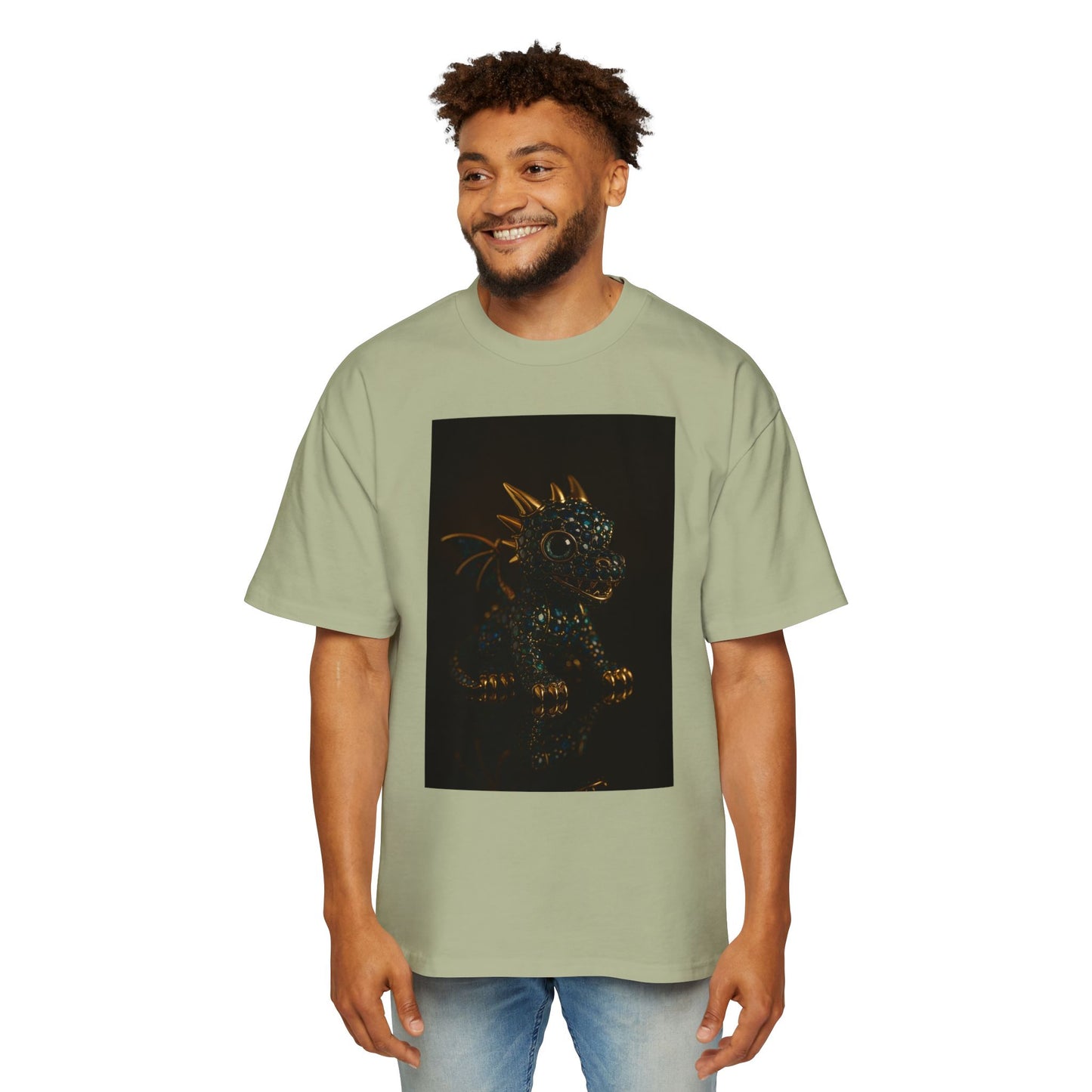 A Dragon Design Oversized Tee, Casual Wear, Graphic Shirt, Gift for Fantasy Lovers, Unique T-Shirt, Perfect for Festivals and Everyday