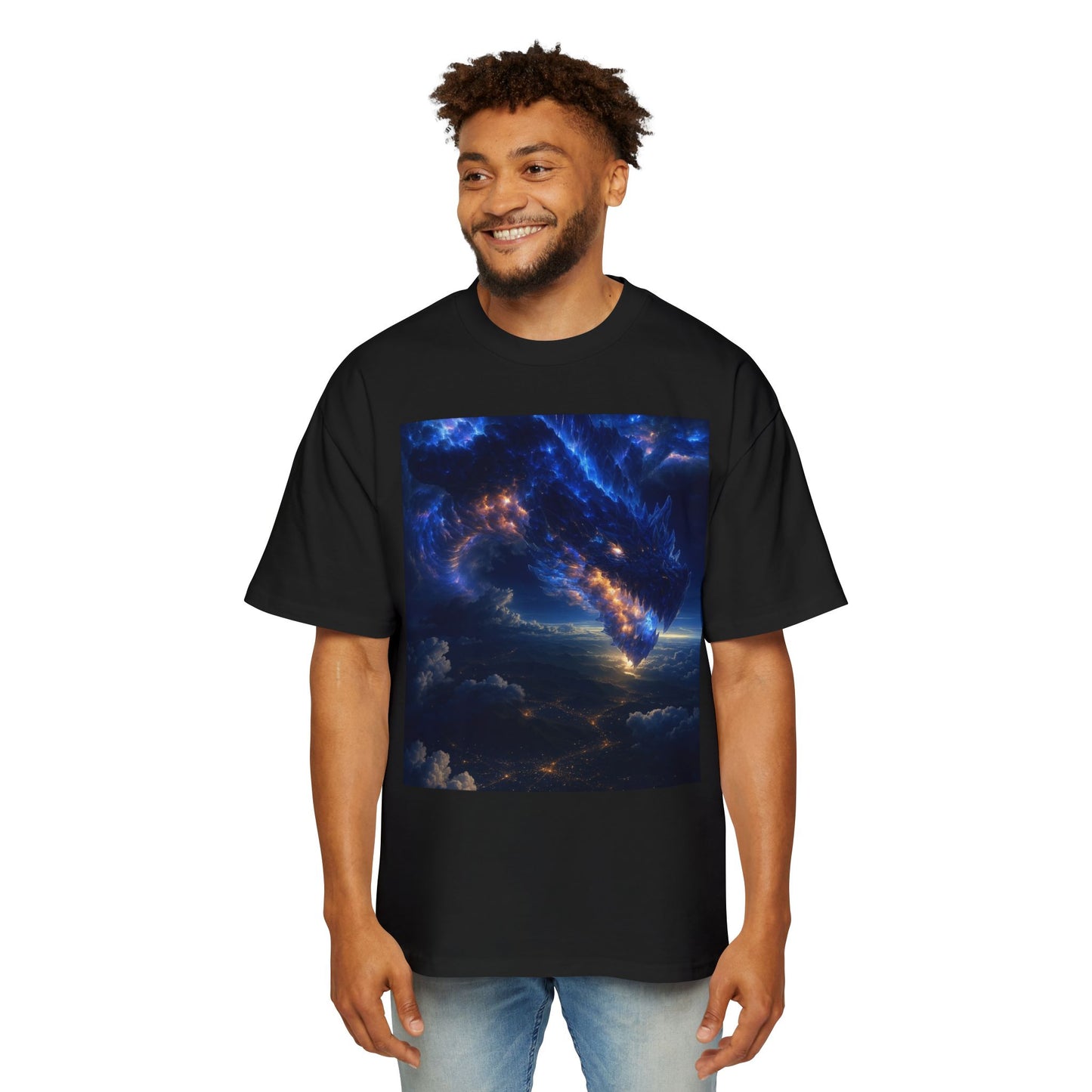 Men's Oversized Galaxy Tee, Comfortable Graphic T-Shirt, Casual Wear, Unique Gift for Space Lovers, Vintage Style, Unisex