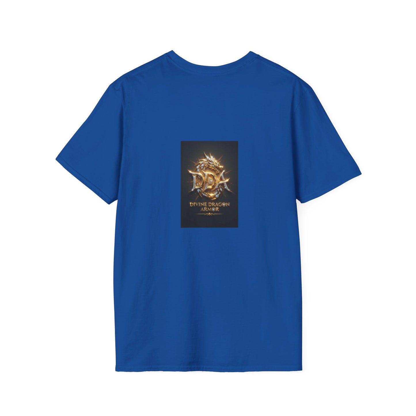 #1 seller DDA DIVINE DRAGON ARMOR T-Shirt — Golden Dragon Emblem Chest Logo, Fantasy Gaming Fan Tee