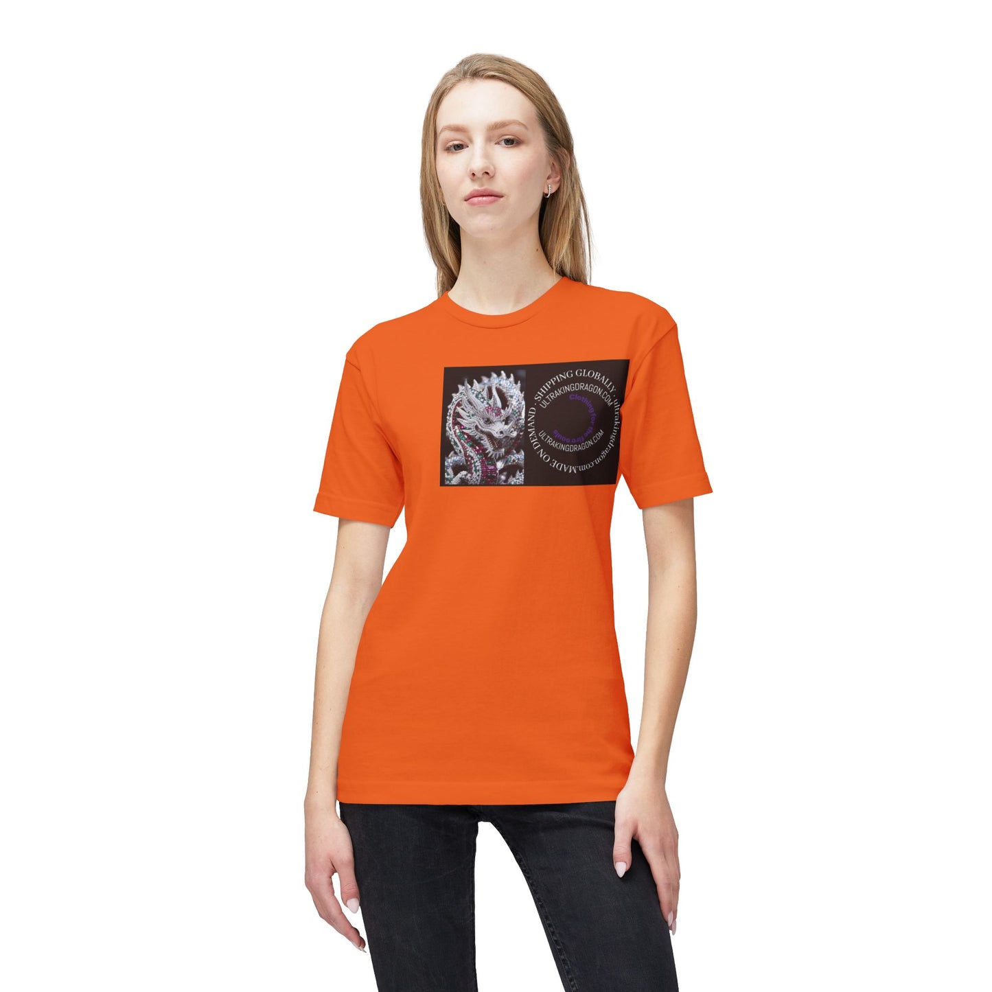 Dragon Heart T-Shirt — Floral Dragon Illustration with Circular Text