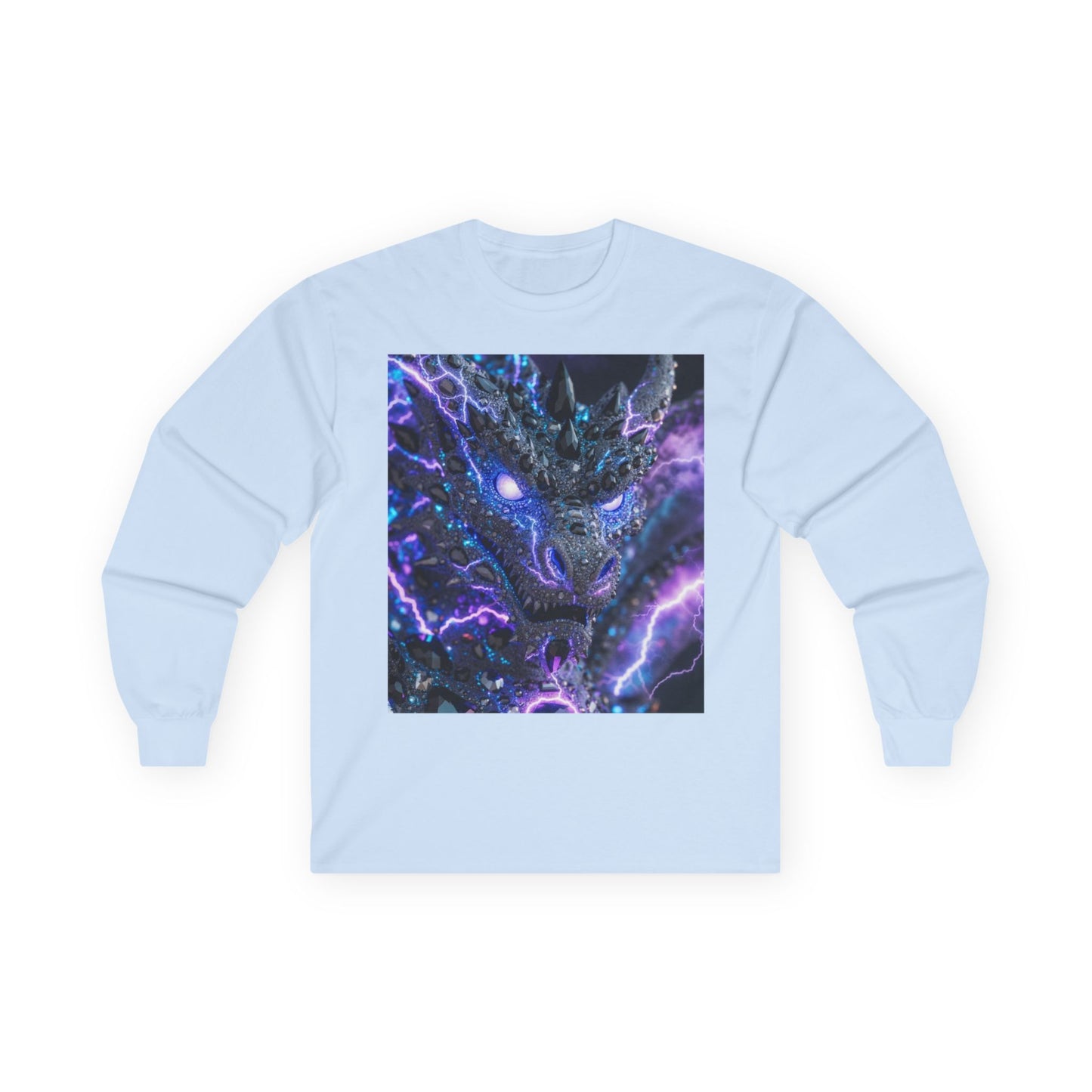 Electric Dragon Long Sleeve Tee — Neon Lightning Fantasy Shirt