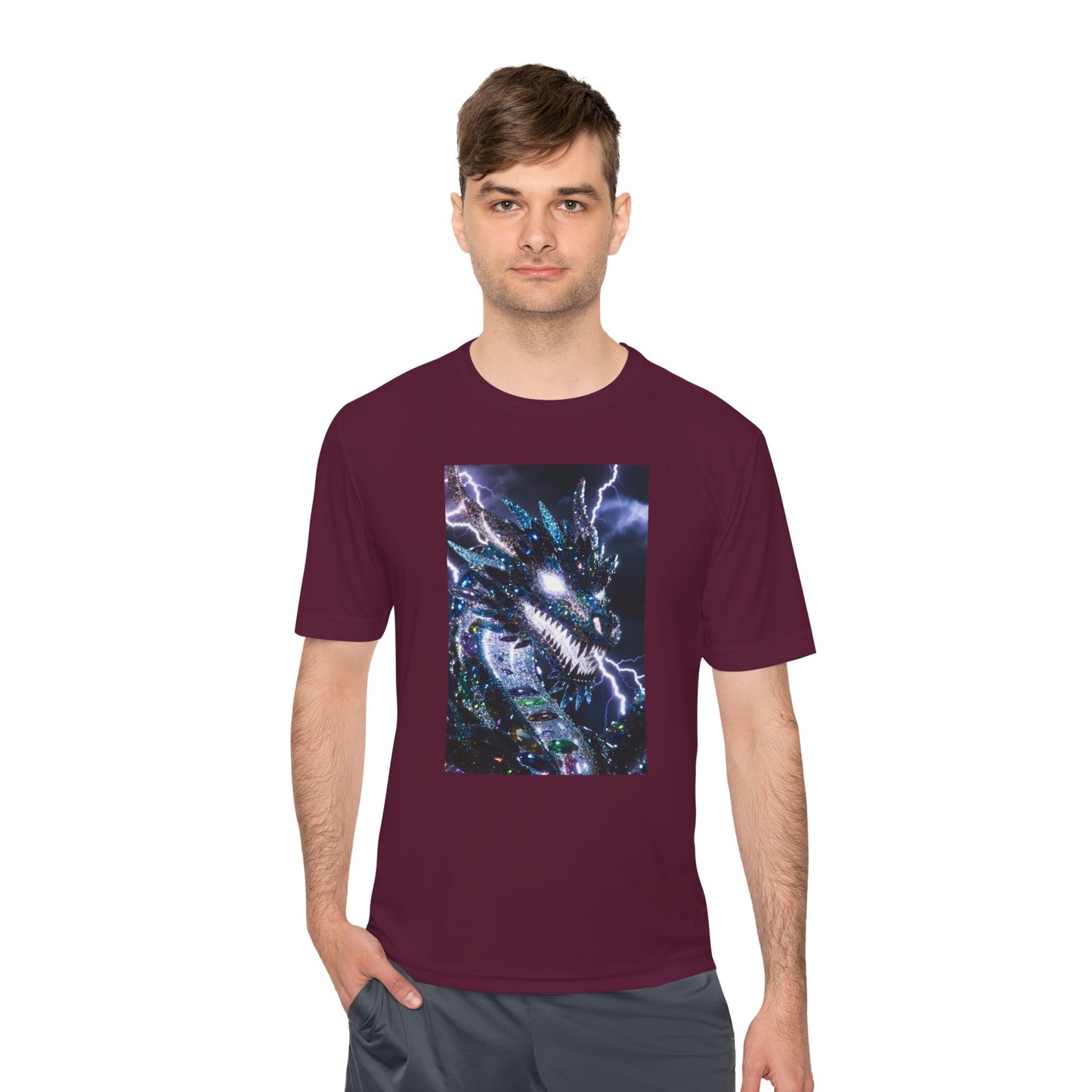 Lightning Dragon Graphic Tee — Cosmic Fantasy Dragon Shirt