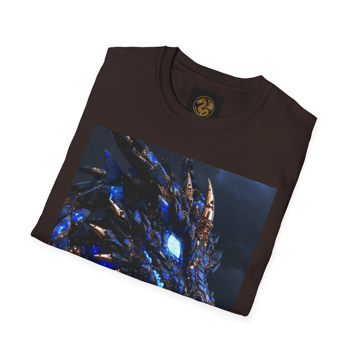 Blue Crystal Dragon T-Shirt — Mythical Fantasy Dragon Tee