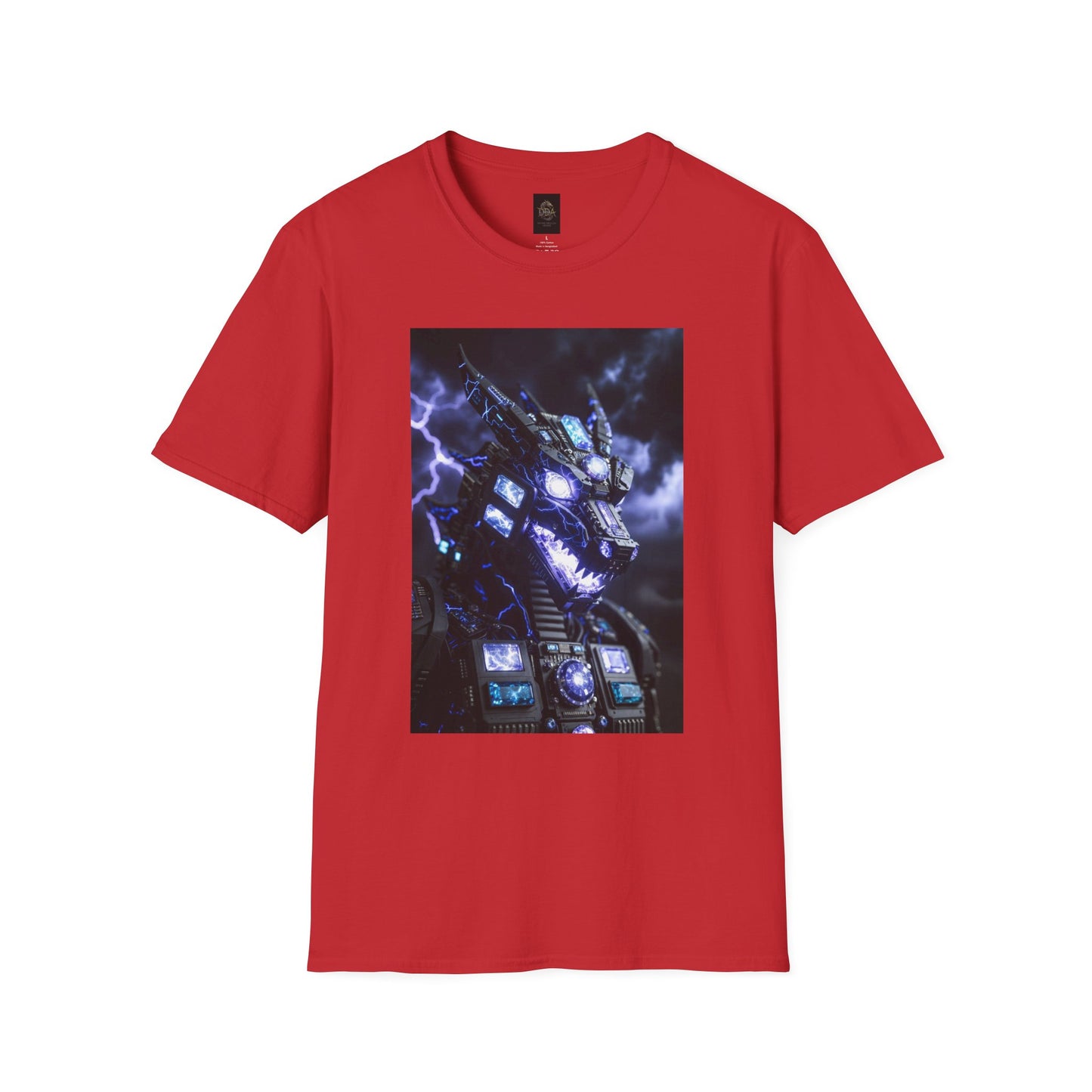 A Dragon Mech Lightning T-Shirt — Cyber Dragon Graphic Tee