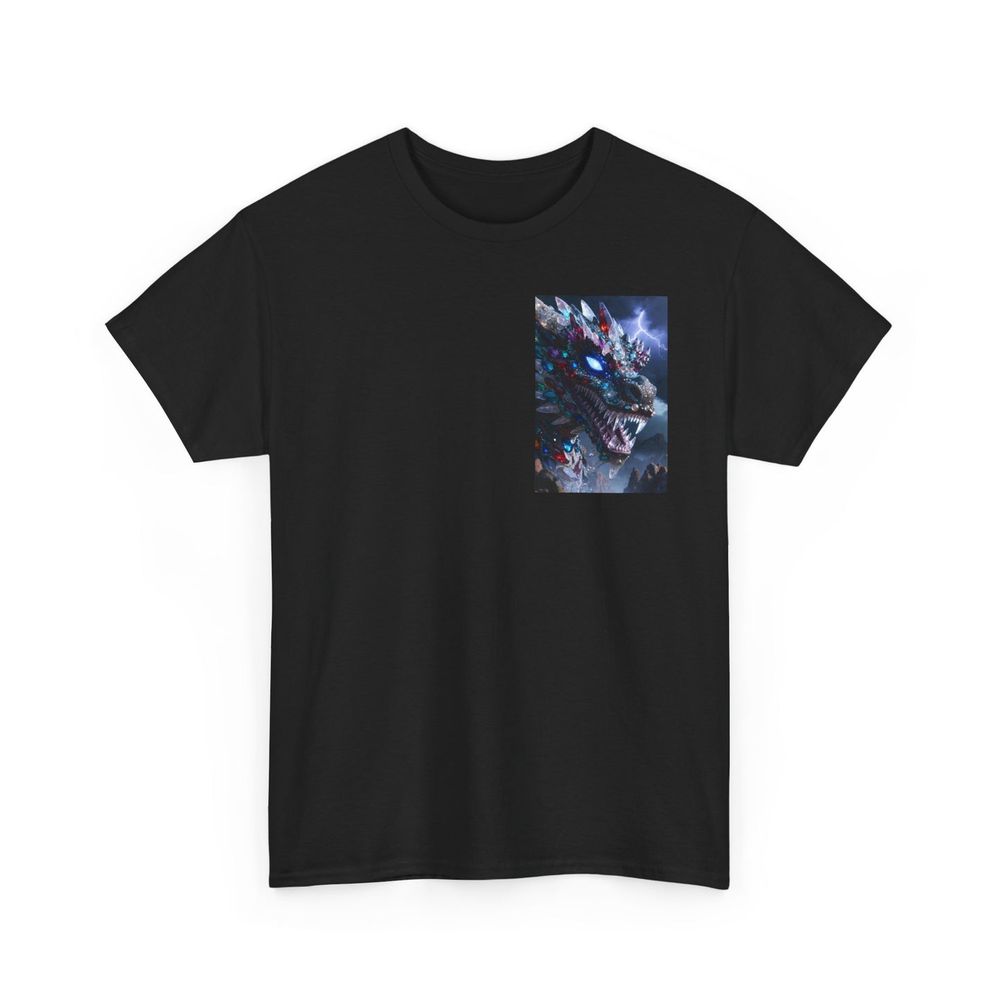 Wolf Dragon Galaxy Pocket Tee — Cosmic Wolf Graphic T-Shirt