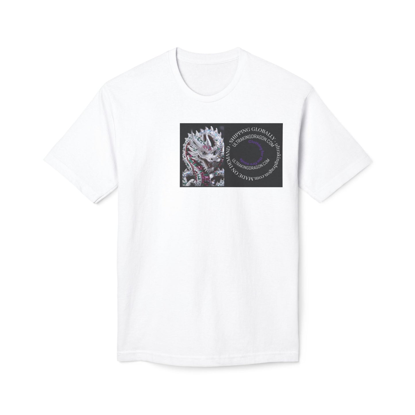 Dragon Heart T-Shirt — Floral Dragon Illustration with Circular Text