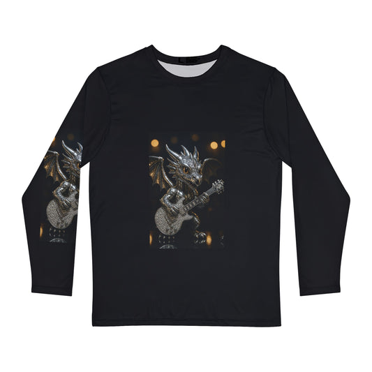 Rock Dragon Men's Long Sleeve Shirt, Music Lover Gift, Concert Attire, Unique Graphic Tee, Casual Wear, Birthday Present