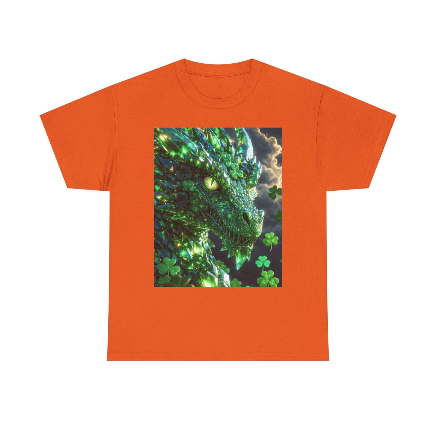 St. Patrick’s Day Green Dragon T-Shirt — Lucky Shamrock Fantasy Tee