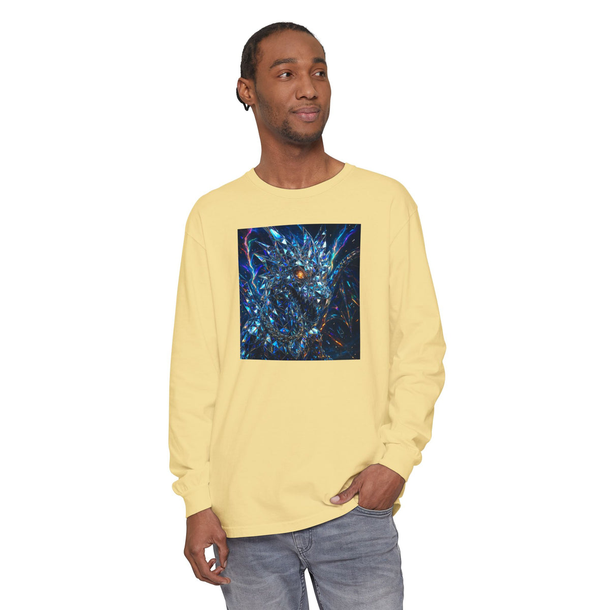 A Glass Dragon Garment-dyed Long Sleeve T-Shirt