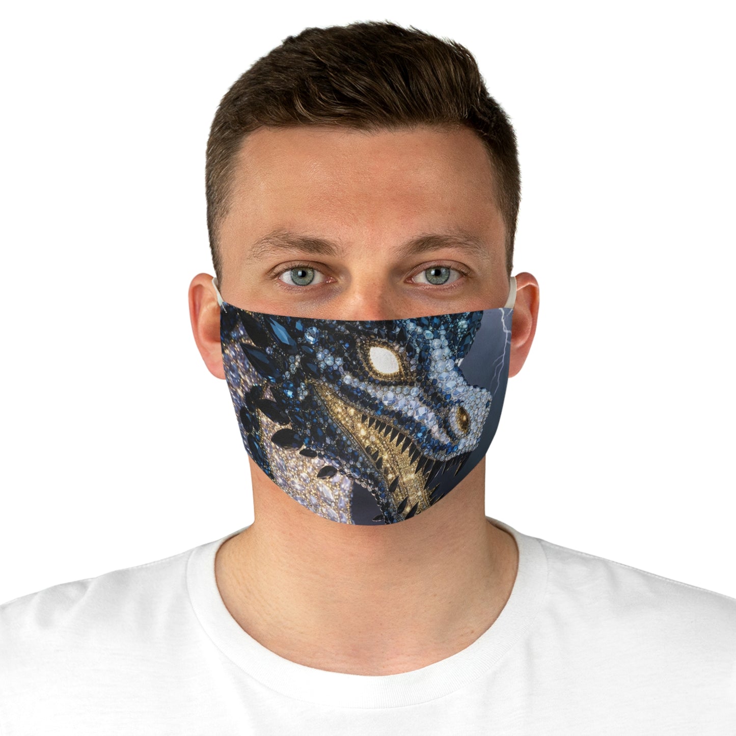 A Dragon Lightning Face Mask — Storm Dragon Graphic Protective Mask
