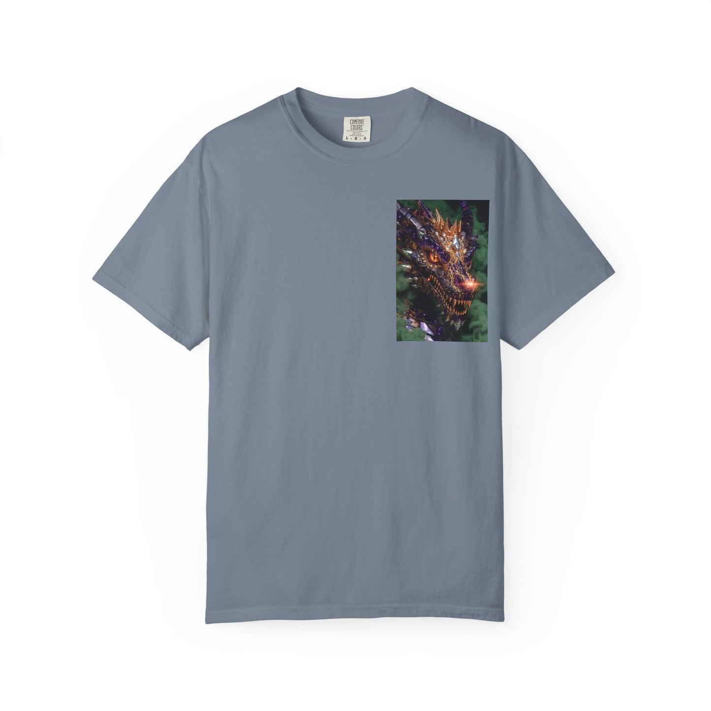 Dragon Pocket Graphic T‑Shirt — Fiery Fantasy Chest Print