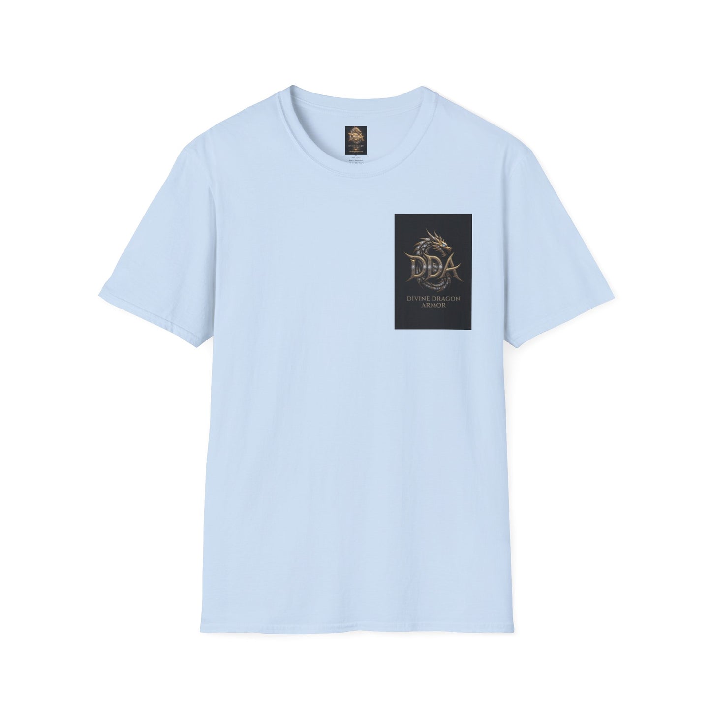 #1 Selling Dragon Logo Pocket T-Shirt — "DDA Divine Dragon Armor" Chest Patch