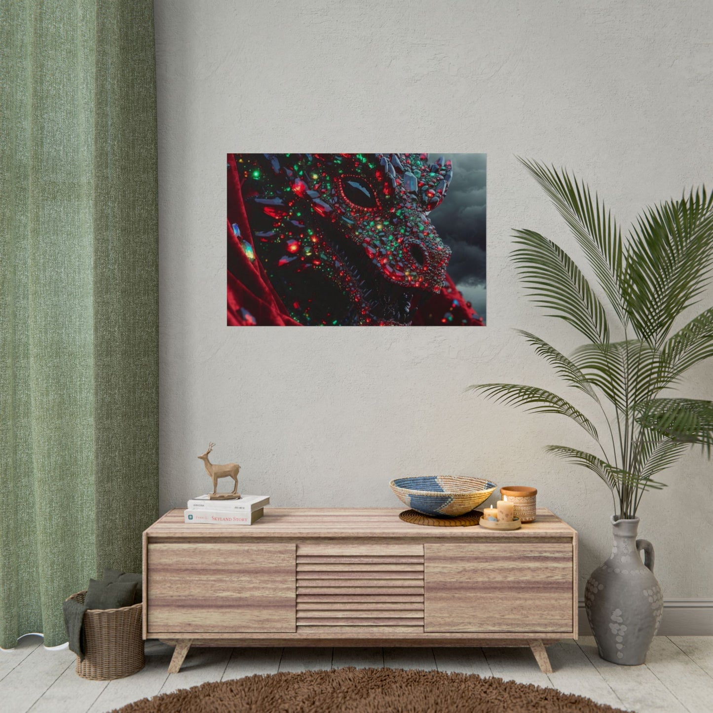 Rolled Poster — Jewel-Encrusted Dragon Art Print