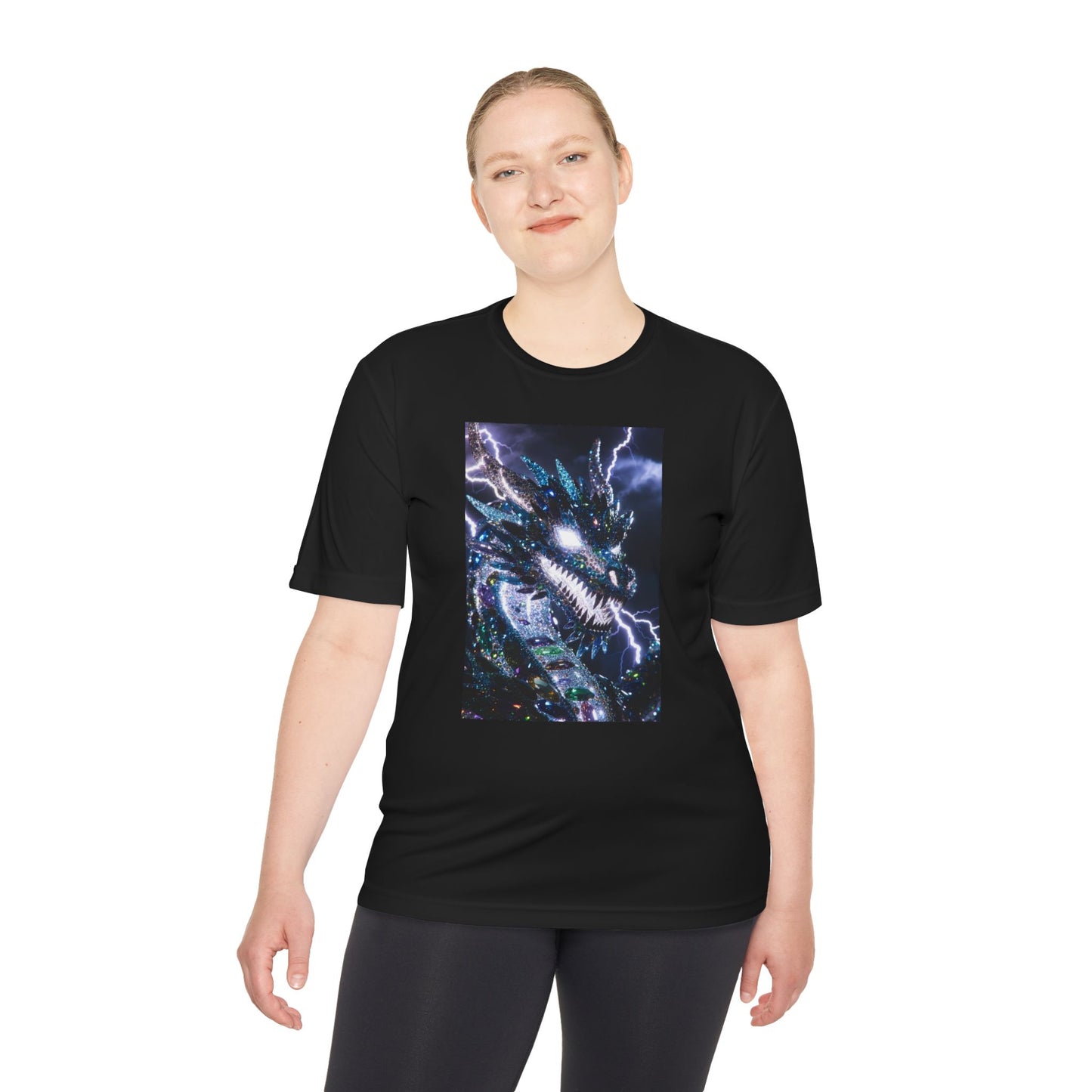 Lightning Dragon Graphic Tee — Cosmic Fantasy Dragon Shirt