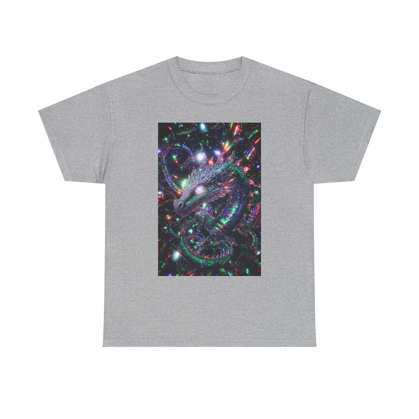 Cosmic Dragon T‑Shirt — Neon Galaxy Serpent Graphic Tee
